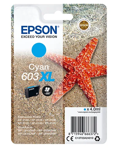 Epson Singlepack Cyan 603XL Ink Epson Singlepack Cyan 603XL Ink