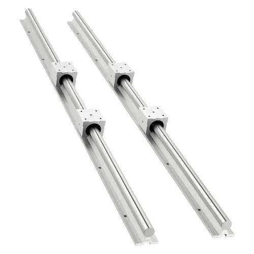 VEVOR Linearführungen SBR25, 2er-Pack 1200 mm Linearschienen & 4 Stk. Gleitlblöcke, vollumfänglich gelagerte Welle, Führungsschiene für Schneid-, Schleif-, Fräs- & Bohrmaschinen usw. – Bild 10