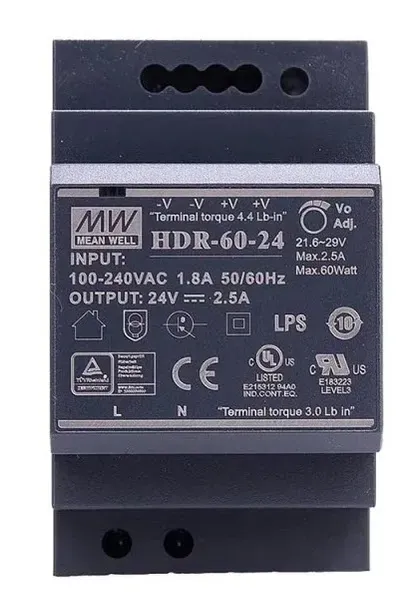 ALLNET Ersatznetzteil - 5V / 6A 60W MEAN WELL Hutschiene – Bild 2