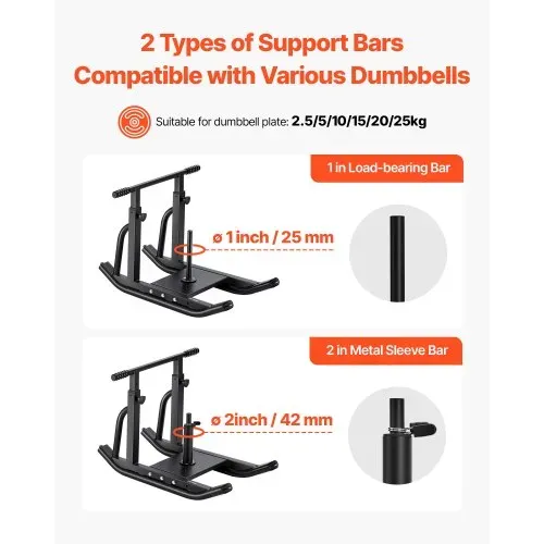 VEVOR Gewichtsschlitten Kraftschlitten Krafttrainingsschlitten zur Verbesserung der Geschwindigkeit bei sportlichen Übungen, Fitnessgerät mit verstellbarem Griff, für 25/51 mm Gewichtsscheiben – Bild 3