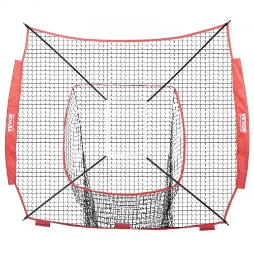 VEVOR 2134 x 2134 mm Pitching Net Pitching Target mit Strike Zone, Baseball & Softball 9 Loch Trainingsgeräte für Jugendliche & Erwachsene, Baseball Pitching Net (nur Netz) – Bild 8