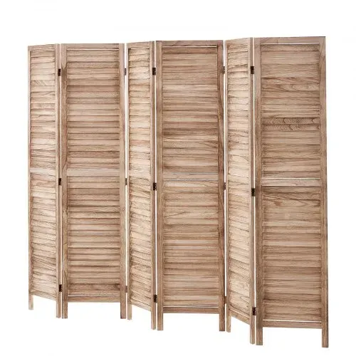 VEVOR Raumteiler Paravent aus Holz 6-teiliger faltbarer Sichtschutz, 242 cm langer Raumteiler, tragbarer Dekorationsschirm zur Raumtrennung mit europäischem Still für Zuhause Restaurant Schlafzimmer – Bild 9