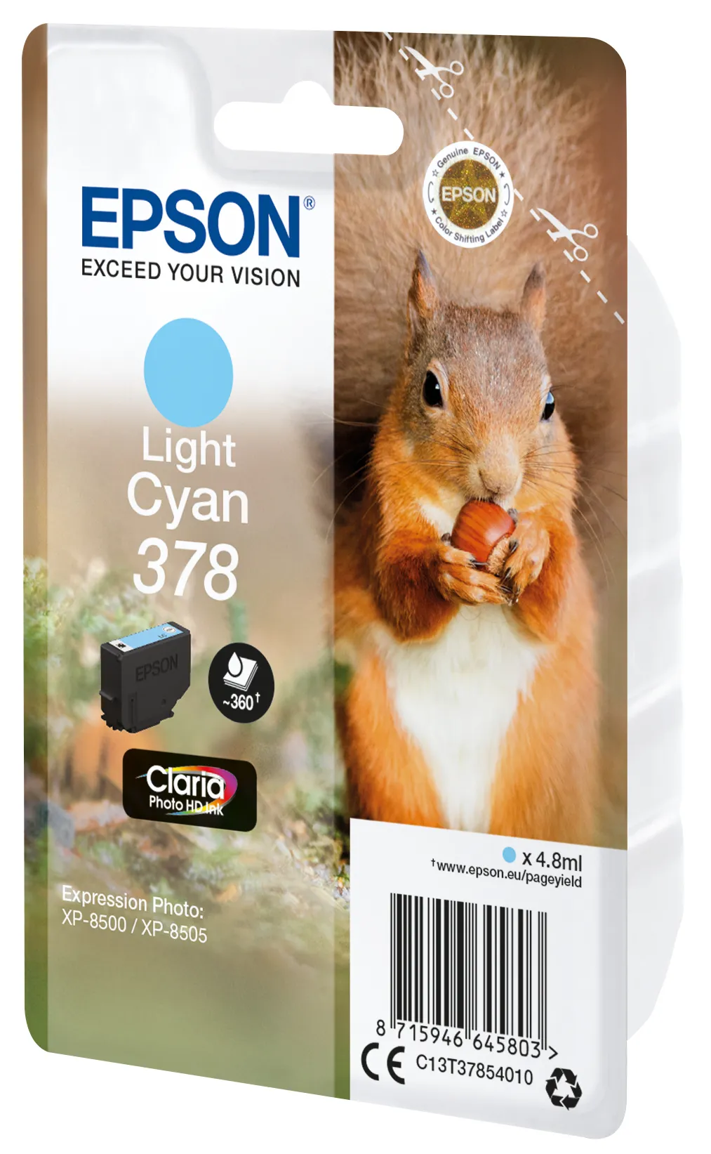 Epson Squirrel Singlepack Light Cyan 378 Claria Photo HD Ink – Bild 2