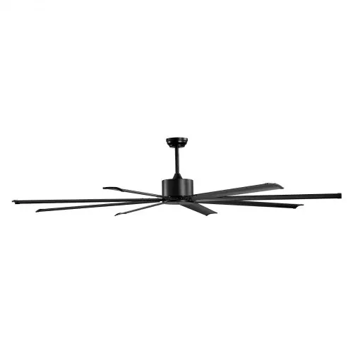 VEVOR 213 cm Deckenventilator ohne Beleuchtung, 6-Gang-Fernbedienung, 8 Flügel aus Alu, umkehrbarer Gleichstrommotor, Ventilator für Schlafzimmer, Wohnzimmer, Terrasse, Innen-/Außenbereich, schwarz – Bild 9