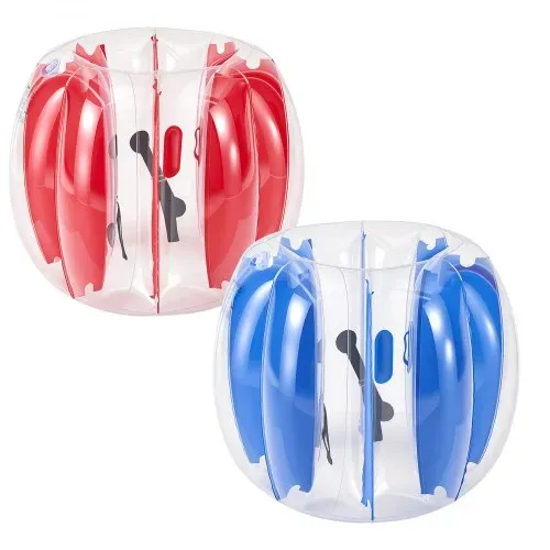 VEVOR 2 x Aufblasbare Bumper Sumo Bälle 1,2 m für Jugendliche Rot Blau für Garten, Camping, Picknick, Rasen und Outdoor, 0,5 mm Starkes PVC, Heißverschweißte Griffe & Stabil Sitzende Schultergurte – Bild 8