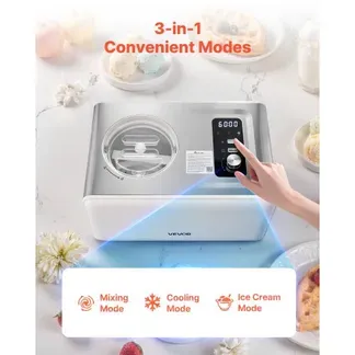 VEVOR automatische Eismaschine 2 QT mit eingebautem Kompressor (150 W) kein Vorgefrieren, Ice Cream Maker mit 3 Modi, elektrischer Eismaschine Frozen Sorbet Maker für die Küche zu Hause VEVOR automatische Eismaschine 2 QT mit eingebautem Kompressor (150 W) kein Vorgefrieren, Ice Cream Maker mit 3 Modi, elektrischer Eismaschine Frozen Sorbet Maker für die Küche zu Hause