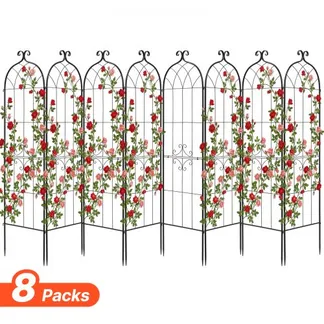 VEVOR Rankgitter, 180×52,5 cm 8er-Pack, Metall Rankhilfe mit Pulverbeschichteter Oberfläche & Verriegelungsmechanismus, Kletterhilfe, Garten Spalier, Pflanzengitter für Blumen, Gemüse & Rosen VEVOR Rankgitter, 180×52,5 cm 8er-Pack, Metall Rankhilfe mit Pulverbeschichteter Oberfläche & Verriegelungsmechanismus, Kletterhilfe, Garten Spalier, Pflanzengitter für Blumen, Gemüse & Rosen