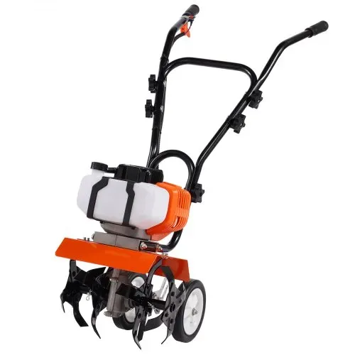 VEVOR Gartenfräse 43CC Hubraum Gasbetrieben Motorhacke 300mm Anbaubreite Motorfräse 100mm Kultivierungstiefe Bodenhacke Stahl Kultivierungsklinge Ackerfräse 1110x448x910mm Kultivator – Bild 8