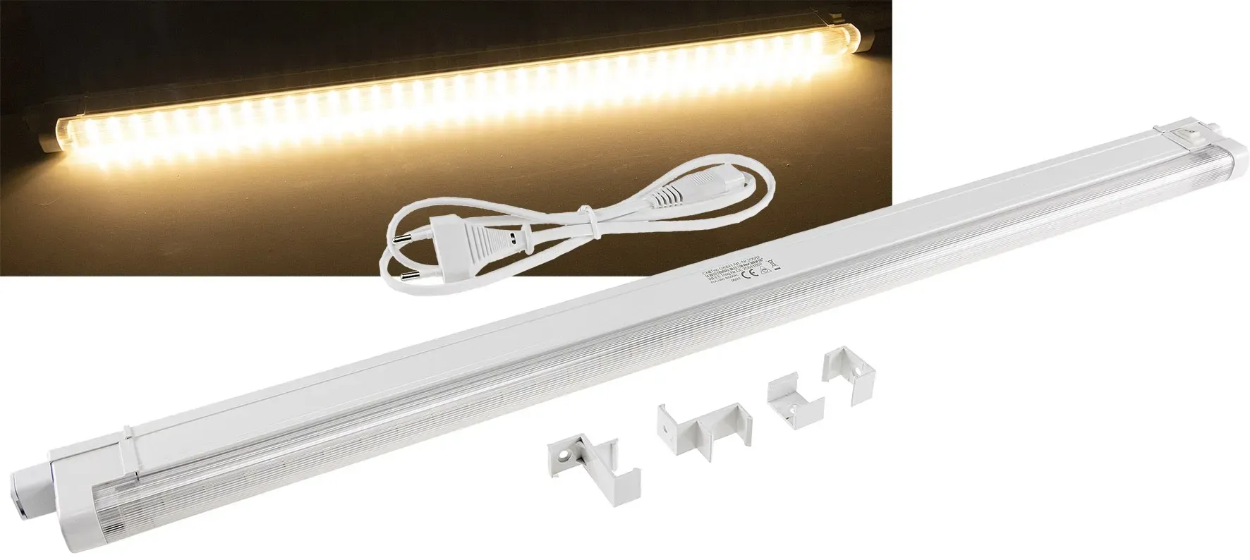 LED Unterbauleuchte “SMD pro” 60cm 7W, 780lm, 3000k, Licht warmweiß LED Unterbauleuchte “SMD pro” 60cm 7W, 780lm, 3000k, Licht warmweiß