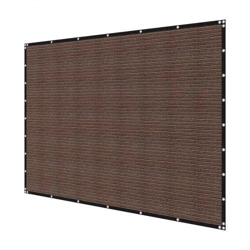 VEVOR 90 % Sonnenschutztuch Sichtschutz Schattenabdeckung (244 x 366 cm) für Pergola mit Edelstahlösen, Sonnensegeltuch mit 140 g/m² HDPE-Material, für Outdoor Terrasse Garten Hinterhof (braun) – Bild 9