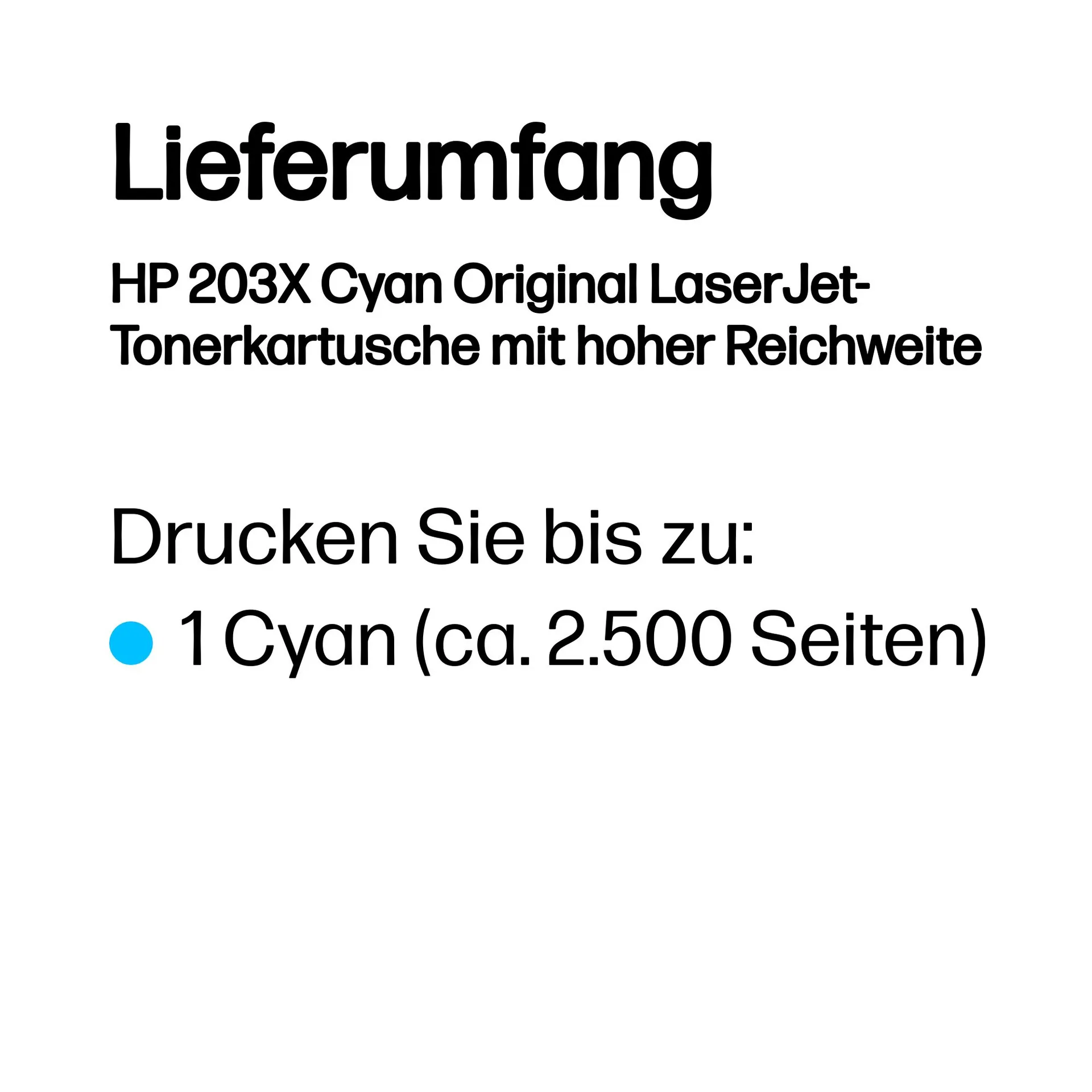 HP 203X Cyan Original LaserJet-Tonerkartusche mit hoher Reichweite – Bild 3