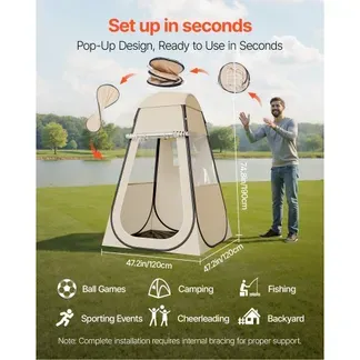 VEVOR Sportzelt, 1200 x 1200 x 1900 mm, Pop-up-Zelt für 1 Person, Zelt für den Außenbereich mit Bodenmatte und Abdeckung, Campingunterstand für Veranstaltungen, Angeln, Jubeln VEVOR Sportzelt, 1200 x 1200 x 1900 mm, Pop-up-Zelt für 1 Person, Zelt für den Außenbereich mit Bodenmatte und Abdeckung, Campingunterstand für Veranstaltungen, Angeln, Jubeln