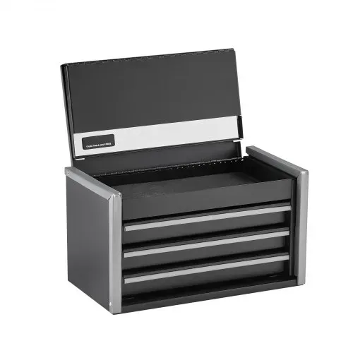 VEVOR Werkzeugkasten 218,4x118x120 mm, Werkzeugkiste mit 3 Schubladen, Werkzeugkoffer mit EVA-Einlagen und PP-Fußpolstern, robuster Stahl mit Kugellageröffnung und Pulverbeschichtung, schwarz – Bild 10