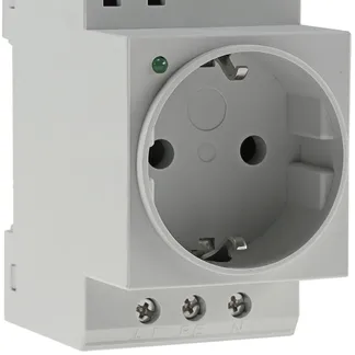 Schutzkontakt-Steckdose für Hutschiene mit LED, 230V, 16A, VDE Schutzkontakt-Steckdose für Hutschiene mit LED, 230V, 16A, VDE