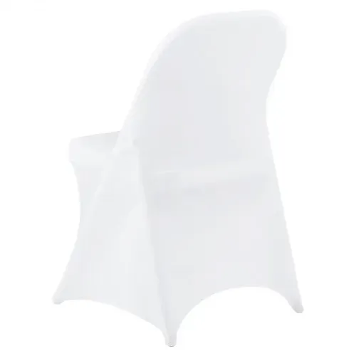 VEVOR Stuhlhussen Stuhlbezug Stretch 150 Stk. waschbarer & abnehmbarer Stuhlüberzug aus Polyester-Spandex für Hochzeitsfeiern Esszimmerbankette, passend für Klappstühle (45 x 46 x 77 cm) Weiß – Bild 10