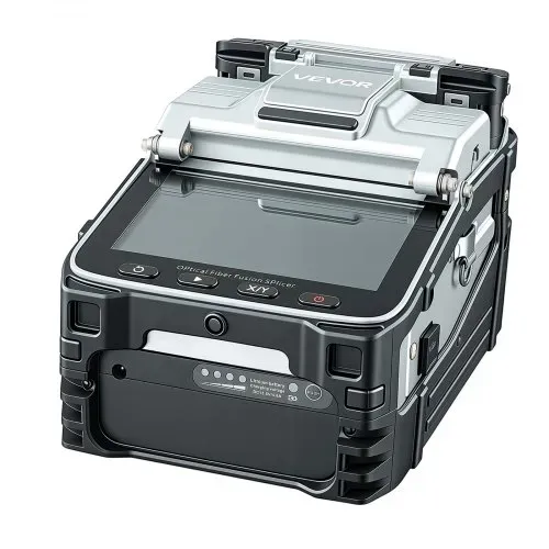 VEVOR Glasfaser-Spleißgerät LWL-Spleißgerät 6 Motoren 0,2µm Kernausrichtung, Fusionsspleißgerät mit VFL OPM für SM MM DS NZDS, 6s Spleißen, 15s Heizung, 5 Zoll Touchscreen, 3-in-1 Faserhalter, 7800mAh – Bild 10
