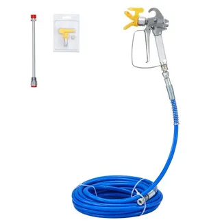 VEVOR Airless-Farbspritzschlauch-Set, 15m, 0.64cm Drehgelenk, 248 bar, mit 517-Spitze VEVOR Airless-Farbspritzschlauch-Set, 15m, 0.64cm Drehgelenk, 248 bar, mit 517-Spitze
