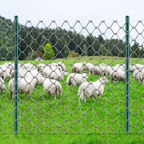 VEVOR 4 Fuß Zaunpfosten, 10er-Pack T-Pfosten Hochleistungs-Zaunpfosten aus Metall, stabile Zaunpfähle aus Stahl für Gartenhof, Rasen, Bauernhöfe und Maschendrahtzäune im Freien, grün – Bild 7