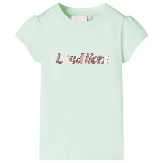 vidaXL Kinder-T-Shirt mit Flügelärmeln Zartgrün 128 vidaXL Kinder-T-Shirt mit Flügelärmeln Zartgrün 128