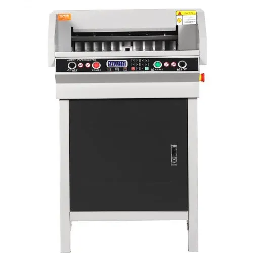 VEVOR Elektrischer Papierschneider Max. 450 mm, Elektrische Eckenabrundung, Schnittstärke 40 mm, mit intelligentem LCD-Panel, Positionierung des Infrarotlichts, für Etiketten, Büro – Bild 10