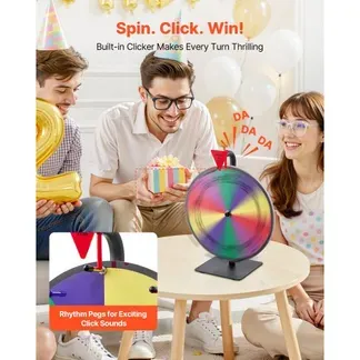 VEVOR Glücksrad Drehrad (305 mm) 10 Slots Glücksrad mit Ständer, Lotteriespiele Gewinn-Roulette mit Tafelschwamm & 2 Markern, 6 Farben, Spinning Prize Wheel ideal für Party Kneipe Messe VEVOR Glücksrad Drehrad (305 mm) 10 Slots Glücksrad mit Ständer, Lotteriespiele Gewinn-Roulette mit Tafelschwamm & 2 Markern, 6 Farben, Spinning Prize Wheel ideal für Party Kneipe Messe
