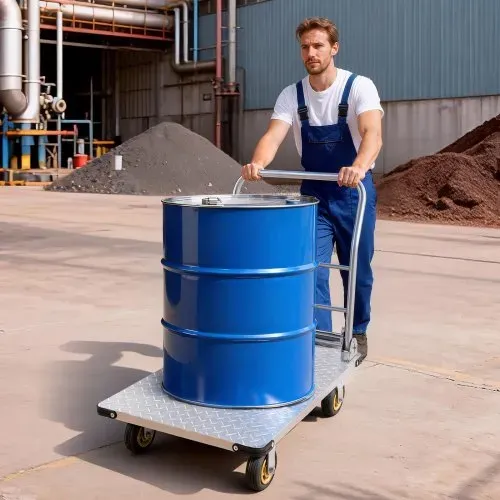 VEVOR Plattformwagen Klappbar 907 kg, Transportwagen mit Lenkrolle, Handwagen mit Rutschfester Ladefläche, Klappwagen Transporthilfe für Einfache Aufbewahrung, 900x600 mm Rollwagen – Bild 7