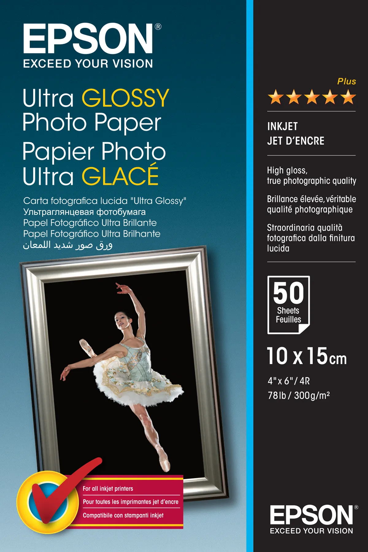 Epson Ultra Glossy Photo Paper – 10x15cm – 50 Blätter Epson Ultra Glossy Photo Paper – 10x15cm – 50 Blätter
