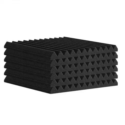VEVOR Akustikschaumstoff Akustikpaneele, 52er-Set, 30x30x2,5cm, hochdichte schalldichte Wandplatten, Akustikplatten, Akustikschaumstoff-Matten für Studiowände und -decken, schwarz – Bild 10