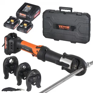VEVOR Presswerkzeug und Akku-Set, Pro-Presswerkzeug, elektrisches Rohr-Crimpwerkzeug mit M15-, M22-, M28-Backen, Presswerkzeug-Set mit 2 Stück 18-V-2,0-Ah-Akku, Schnellladegerät und Tragetasche VEVOR Presswerkzeug und Akku-Set, Pro-Presswerkzeug, elektrisches Rohr-Crimpwerkzeug mit M15-, M22-, M28-Backen, Presswerkzeug-Set mit 2 Stück 18-V-2,0-Ah-Akku, Schnellladegerät und Tragetasche