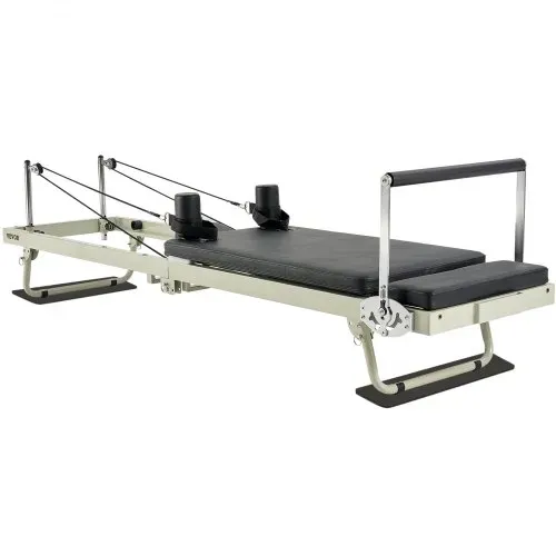 VEVOR faltbarer Pilates Reformer Trainingsgerät für den Einsatz im Heim-Fitnessstudio, Pilates-Bett mit doppeltem Widerstand – Feder & Kordel, für Fortgeschrittene und Anfänger, bis zu 181,44 kg – Bild 8