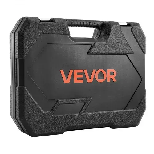 VEVOR Steckschlüsselsatz 86-tlg. 9,5/6,4/12,7 mm Antriebssteckschlüssel & Ratschensatz, SAE und metrisch, Werkzeugsatz mit Ratschenschlüssel, Zubehör und Aufbewahrungskoffer, CR-V-Legierungsstahl – Bild 9