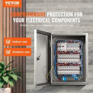 VEVOR 50,8 x 40,64 x 20,32 cm Edelstahl-Elektrogehäuse IP66 Wandmontagebox VEVOR 50,8 x 40,64 x 20,32 cm Edelstahl-Elektrogehäuse IP66 Wandmontagebox