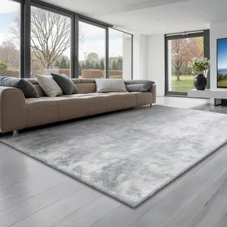 VEVOR Hochflor Teppich 2743×1829 mm, flauschiger Wohnzimmmerteppich mit dreilagigem Material, Bodenteppiche für Wohnzimmer, Schlafzimmer, Wintergarten, fusselfrei & weich, rutschfest, Grau-Mix VEVOR Hochflor Teppich 2743×1829 mm, flauschiger Wohnzimmmerteppich mit dreilagigem Material, Bodenteppiche für Wohnzimmer, Schlafzimmer, Wintergarten, fusselfrei & weich, rutschfest, Grau-Mix