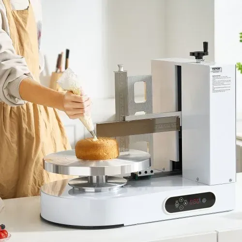 VEVOR einstellbare Tortencremestreichmaschine elektrische Tortendekorationsmaschine zum Verteilen von Kuchencreme, zum Bestreichen und Schmieren von Kuchenglasuren, für 15,24-35,56 cm Kuchen Weiß – Bild 7
