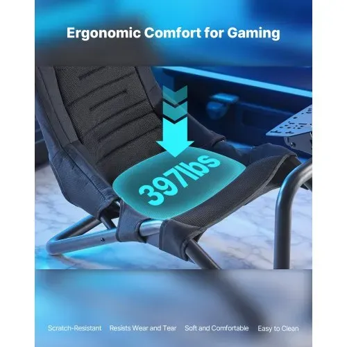VEVOR Lenkständer, Racing Wheel Stand für integrierte Simulator-Cockpits, für Logitech G25, G27, G29, G920, G923, Thrustmaster T300RS, TX F458, T500RS, T3PA-PRO (F1/GT) und CSR-Pedale, Schwarz – Bild 5
