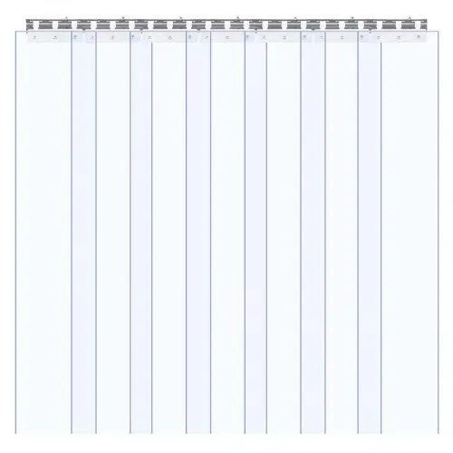 VEVOR Streifenvorhang, 213,4 cm Höhe x 106,7 cm Breite, 0,2 cm Dicke, 7 Stück transparenter PVC-Streifen-Türvorhang, Gefrierschrankvorhang, Kunststoff-Türstreifen für begehbare Gefrierschränke, Kühlschränke und Lagertüren, mit 50 % Überlappung – Bild 10