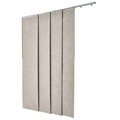 VEVOR Flächenvorhänge, ausziehbare Schiene von 116 cm bis 218 cm (B), zuschneidbare Flächenvorhänge bis 243 cm (H), Vertikale Verdunkelungs-Schiebegardinen für Schiebetüren Terrassentüren Braun – Bild 10