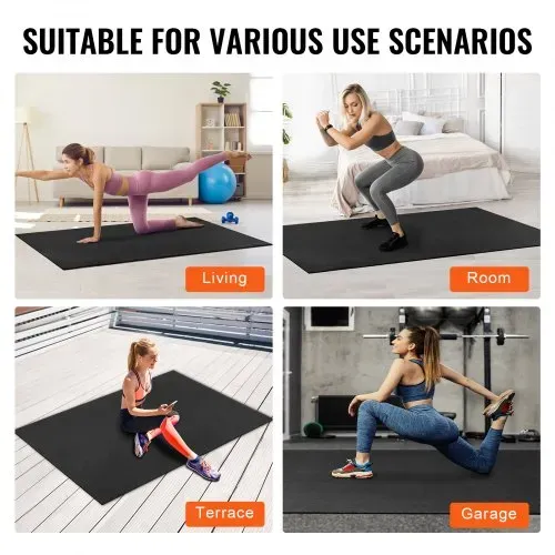 VEVOR Trainingsmatte, rutschfeste, hochdichte Premium-Yogamatte, Trainings-Yogamatte für Männer und Frauen, Fitness- und Trainingsmatte mit Tasche und Tragegurt, für alle Arten von Heim-Yoga, Pilates und Bodentraining (2,1 x 1,5 m) – Bild 5