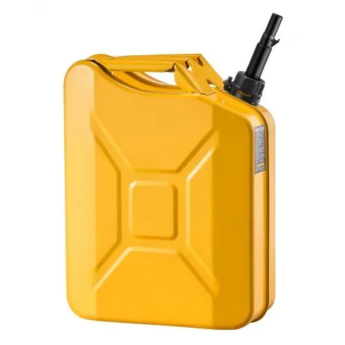 VEVOR Benzinkanister Metall 20 L, Kraftstoffkanister mit Ausgießer & Komfortgriff, 6 L/min max. Durchflussrate, auslaufsicherer Benzintank für die meisten Autos, Motorräder, ATVs & UTVs, Gelb – Bild 9