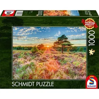 Heide im Sonnenuntergang, Puzzle Heide im Sonnenuntergang, Puzzle