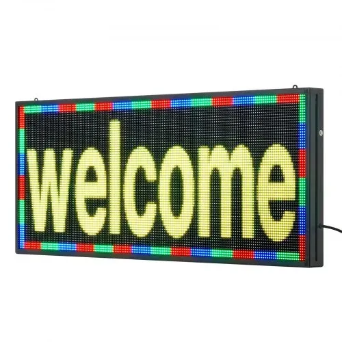 VEVOR programmierbare LED Zeichen P6 Vollfarbe flexibles digitales Scrolling Panel, DIY Anzeigetafel mit benutzerdefiniertem Textmuster und GIF & Bluetooth App Steuerung Laufschrift (990 x 412 mm) – Bild 8