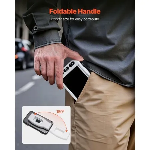 VEVOR Tragbare digitale Lupe, 5 Zoll HD elektronische Leselupe, Lesehilfe für Sehschwäche, 2- bis 48-facher Zoom, mit 13 MP Nah- & Fernobjektiv, 26 Farben, AV- & HDMI-Ausgang, klappbarer Griff – Bild 4