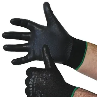 Nylon Feinstrick-Handschuhe mit Nitril-Schaum, schwarz, Größe 8 / M Nylon Feinstrick-Handschuhe mit Nitril-Schaum, schwarz, Größe 8 / M