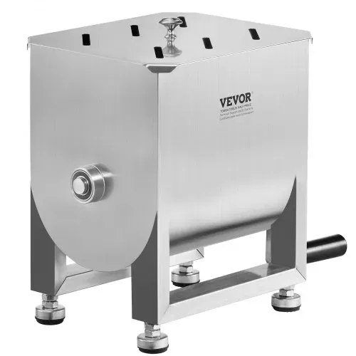 VEVOR manueller Gastro Fleischmischer 10 L Fleischverarbeitungsgerät (maximales Mischen von 6,8 kg Fleisch), Fleischmischer aus Edelstahl, Wurstmischer mit Deckel und Griff, Handmixer für Hackfleisch – Bild 8