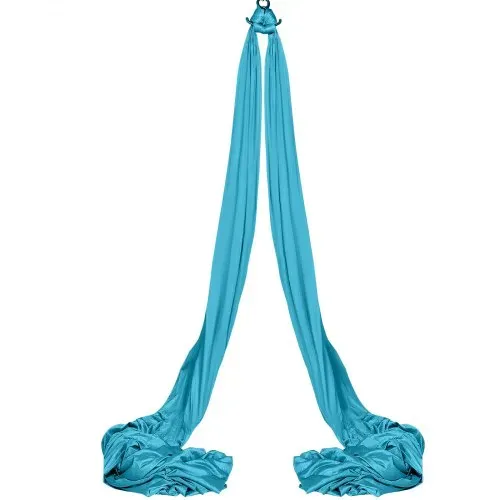 VEVOR Aerial Yoga Hängematte Set 10 x 2,8 m, Blau Aerial Yoga Swing Air Fliegen, Indoor Aerial Yoga Hammock Swing 1000 kg Max. Tragfähigkeit, inkl. Yoga-Socken & Stahlkarabiner & Alu-Drehgelenk – Bild 9
