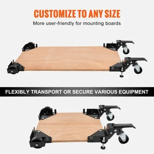 VEVOR Mobiler Sockel, 181,4 kg, Einstellbar von 241,3 x 241,3 mm bis unendlich, Robuster Universal-Mobilständer mit Schwenkrädern für Holzbearbeitungsgeräte, Bandsägen, Elektrowerkzeuge, Maschinen – Bild 3