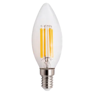 LED Filament Kerzenlampe McShine “Filed“, E14, 6W, 820 lm, warmweiß, klar LED Filament Kerzenlampe McShine “Filed“, E14, 6W, 820 lm, warmweiß, klar