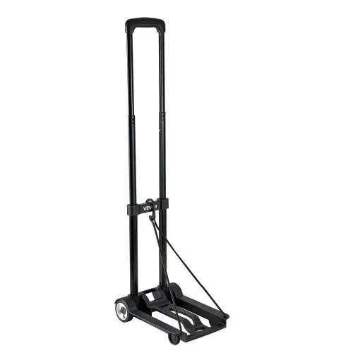 VEVOR Sackkarre klappbar, 50 kg Tragkraft, Transportkarre mit 2 Rädern & 1 elastischem Seil, Allzweck-Rollwagen mit Plattform, für Flughafen, Reisemöbel, Gepäck, Büroumzüge, Schwarz, 320x235x965mm – Bild 9