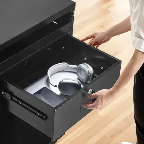 VEVOR 4U-Rackschublade, 22,68 kg, abschließbares Serverschrankgehäuse, Schiebeschublade mit Schloss & Kabelmanagementlöchern, für 482 mm Netzwerkschrank-AV-Rack oder Schrankgehäuse – Bild 7