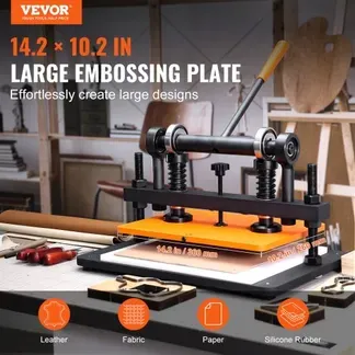 VEVOR Leder Stanzmaschine Manuelle Lederschneidemaschine 36 x 26 cm, Leder Prägemaschine 1,5 t Belastbare Leder-Stanzmaschine Geeignet für Leder, PVC/EVA-Schaumstoff, nicht Klebende Materialien VEVOR Leder Stanzmaschine Manuelle Lederschneidemaschine 36 x 26 cm, Leder Prägemaschine 1,5 t Belastbare Leder-Stanzmaschine Geeignet für Leder, PVC/EVA-Schaumstoff, nicht Klebende Materialien